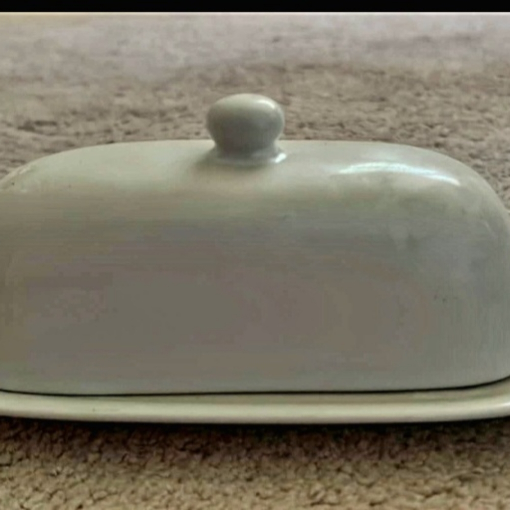 Corning Ware Tableware Casual China Vintage French White Butter Dish With Lid